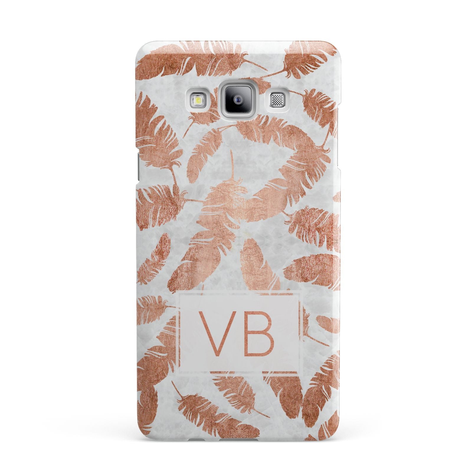 Personalised Leaf Marble Initials Samsung Galaxy A7 2015 Case