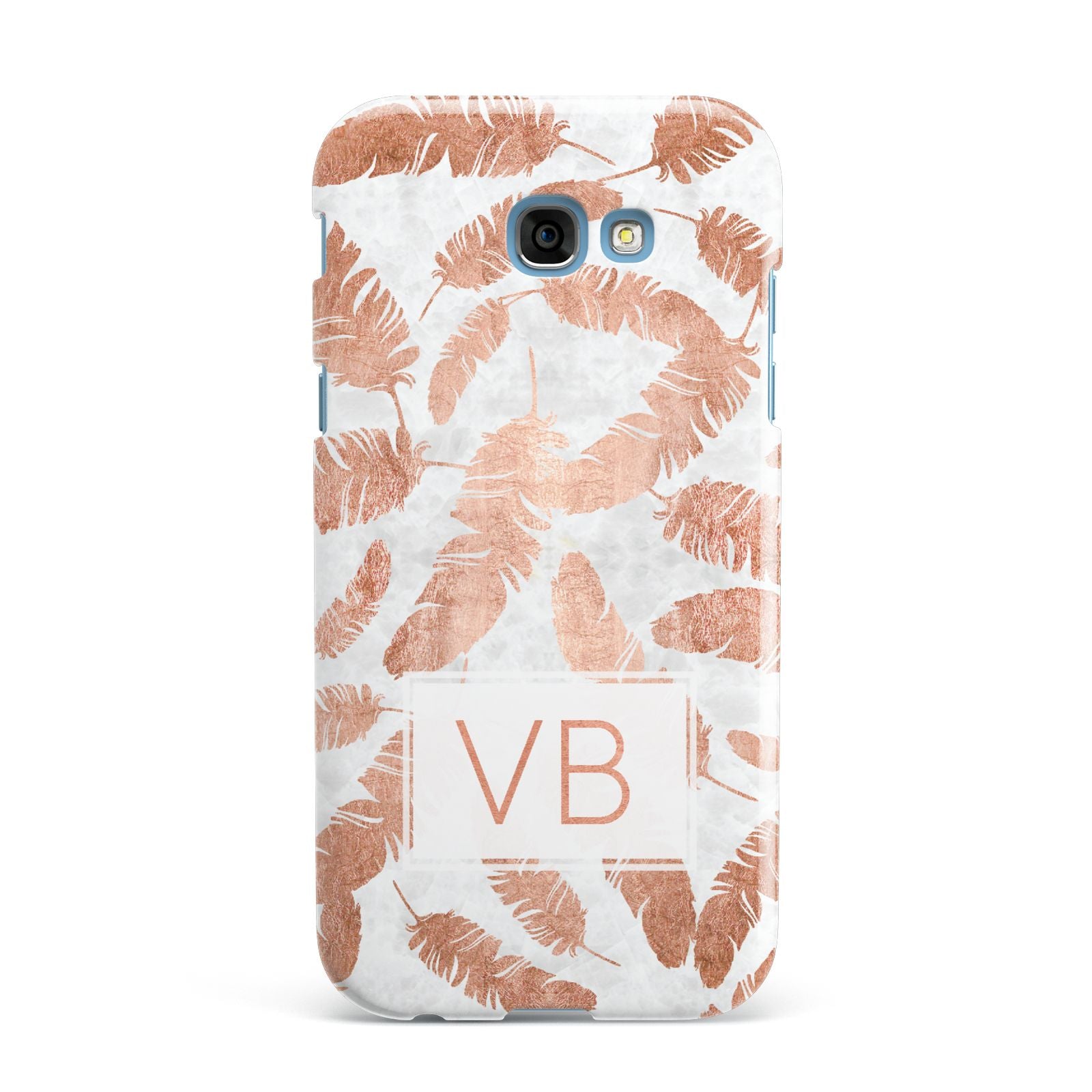 Personalised Leaf Marble Initials Samsung Galaxy A7 2017 Case