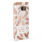 Personalised Leaf Marble Initials Samsung Galaxy Case Fourty Five Degrees