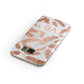Personalised Leaf Marble Initials Samsung Galaxy Case Front Close Up