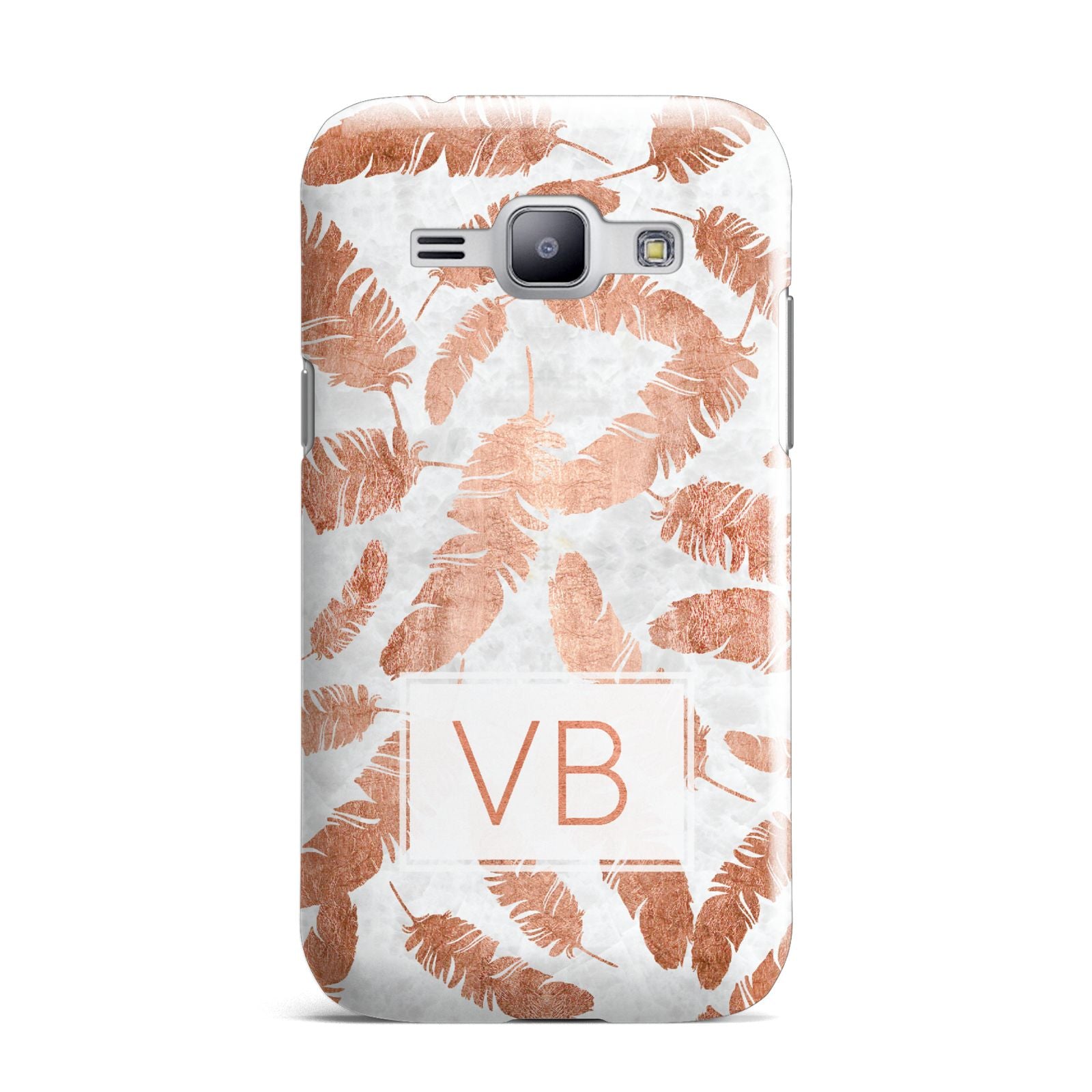 Personalised Leaf Marble Initials Samsung Galaxy J1 2015 Case