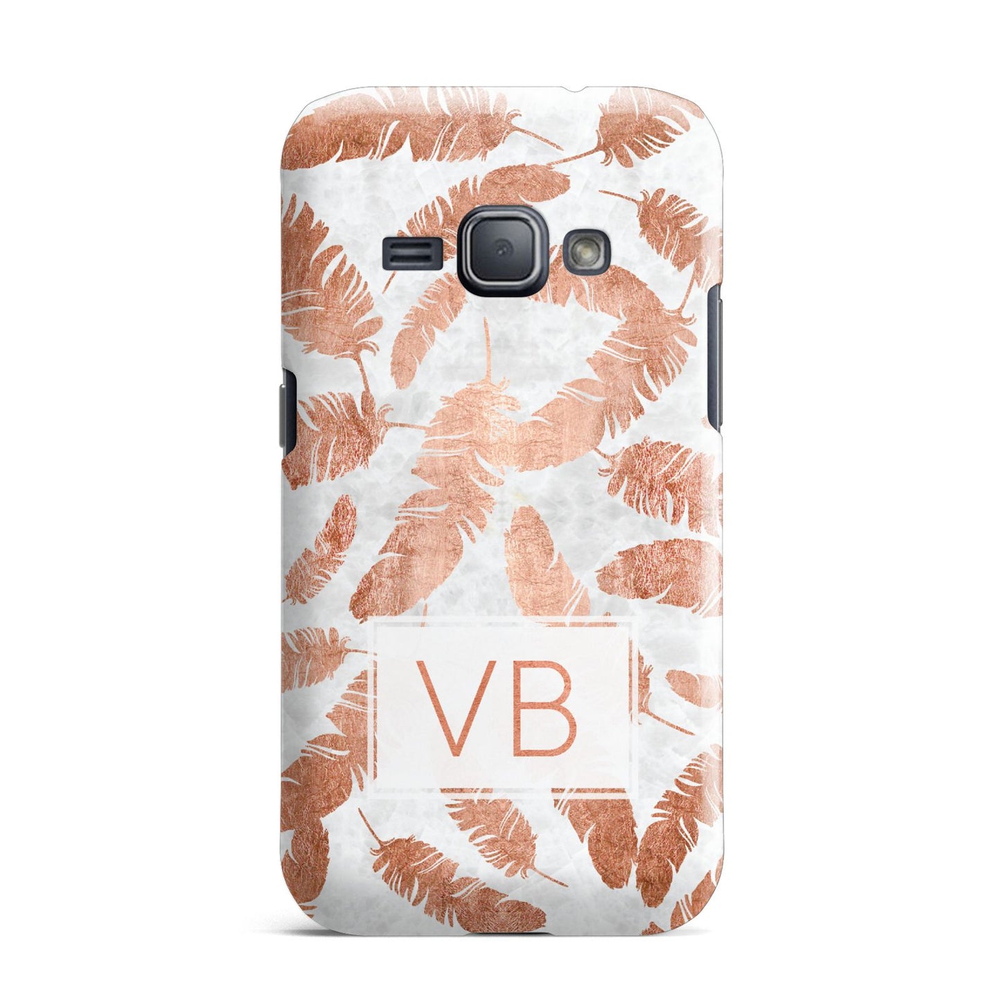 Personalised Leaf Marble Initials Samsung Galaxy J1 2016 Case