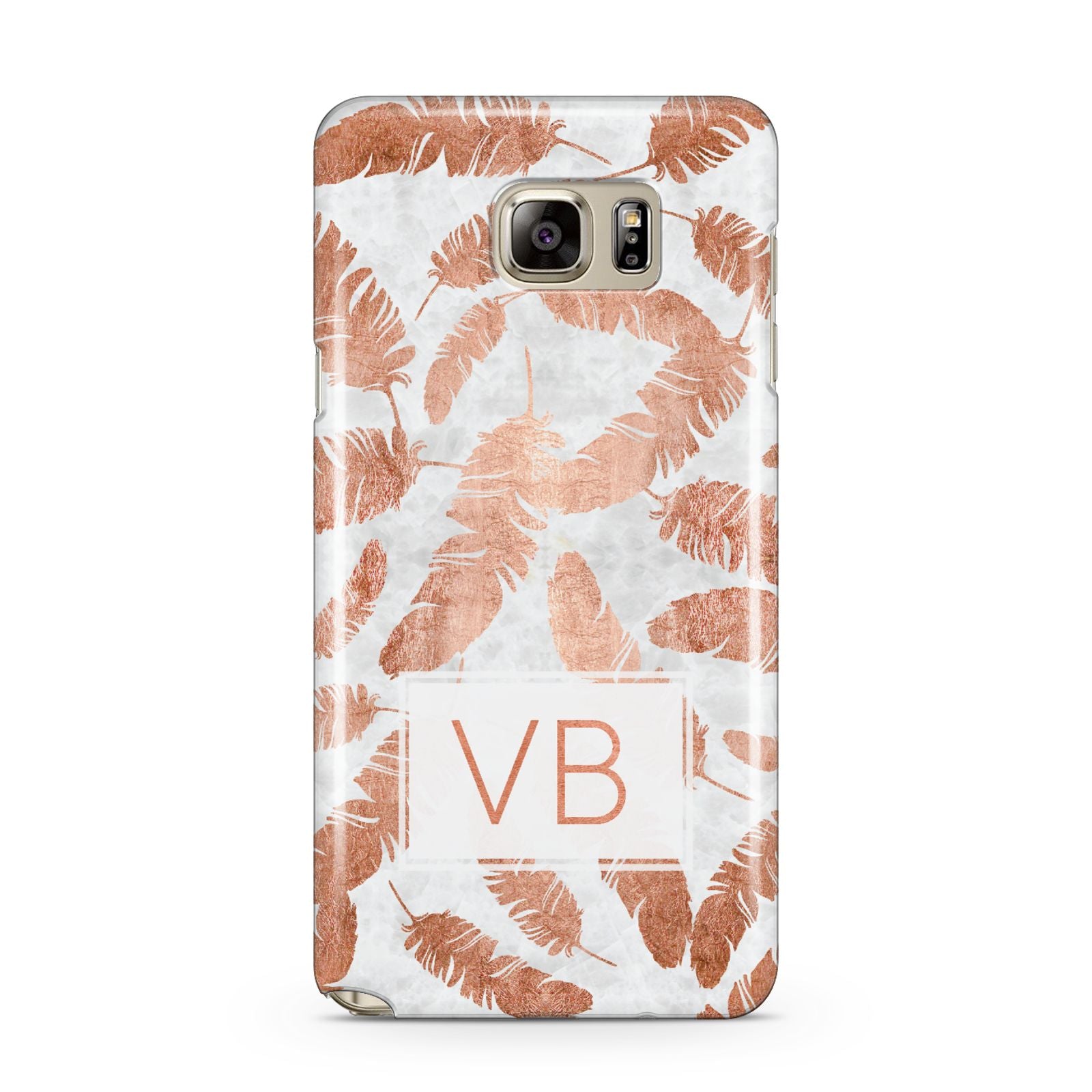 Personalised Leaf Marble Initials Samsung Galaxy Note 5 Case