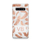 Personalised Leaf Marble Initials Samsung Galaxy S10 Plus Case