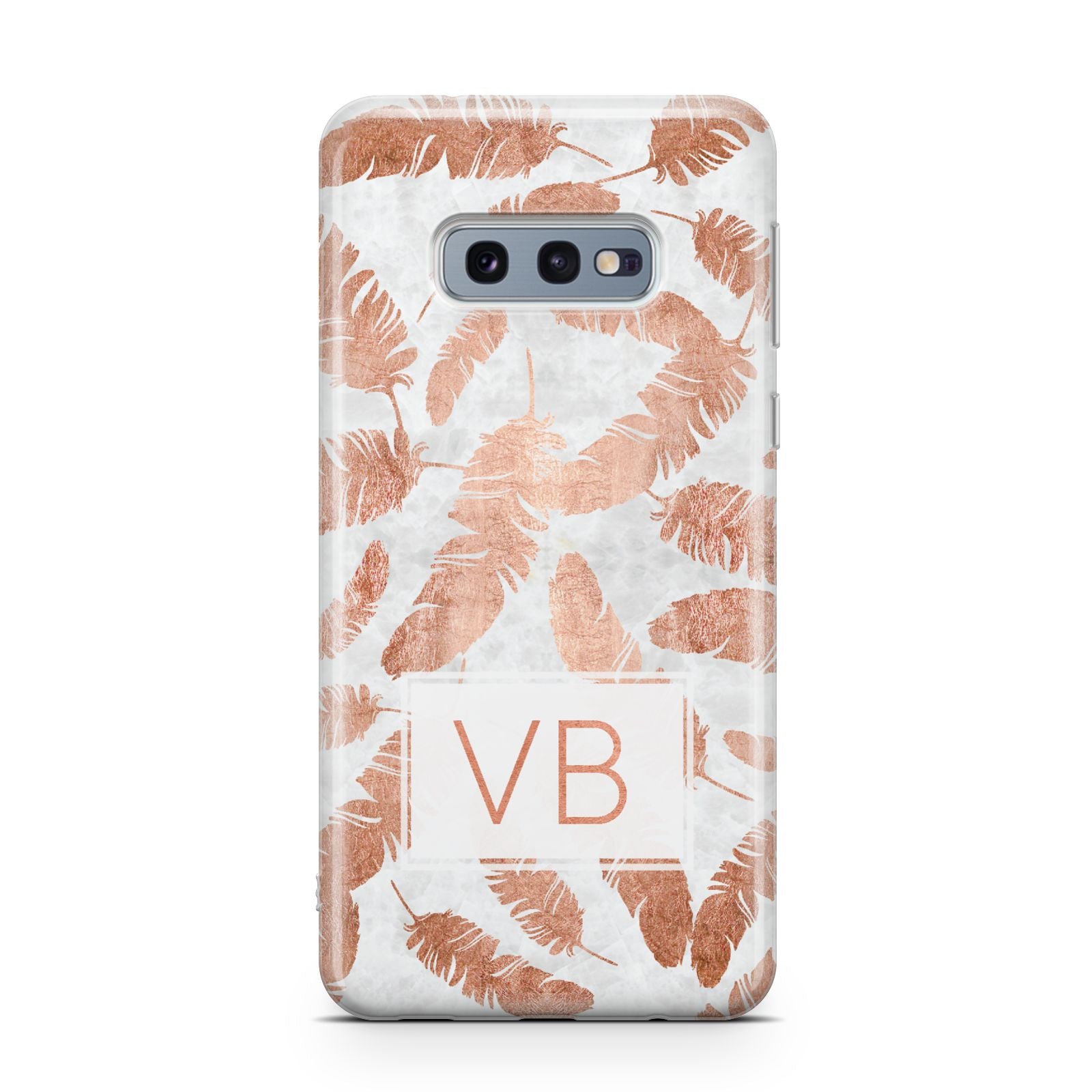 Personalised Leaf Marble Initials Samsung Galaxy S10E Case