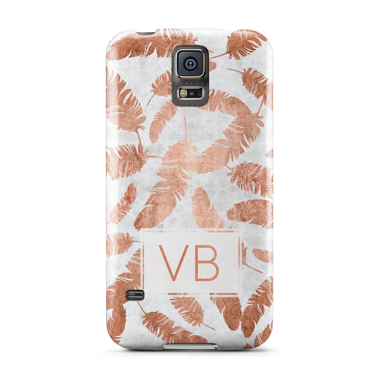 Personalised Leaf Marble Initials Samsung Galaxy S5 Case
