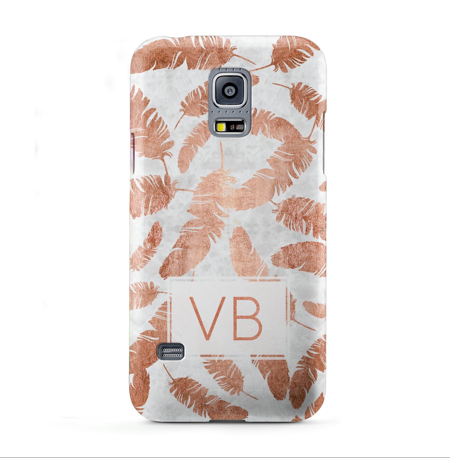 Personalised Leaf Marble Initials Samsung Galaxy S5 Mini Case