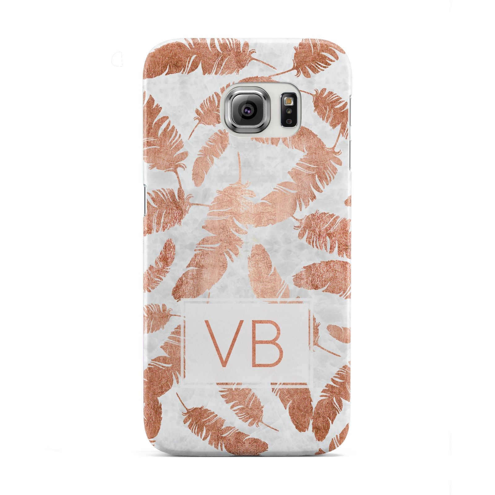 Personalised Leaf Marble Initials Samsung Galaxy S6 Edge Case
