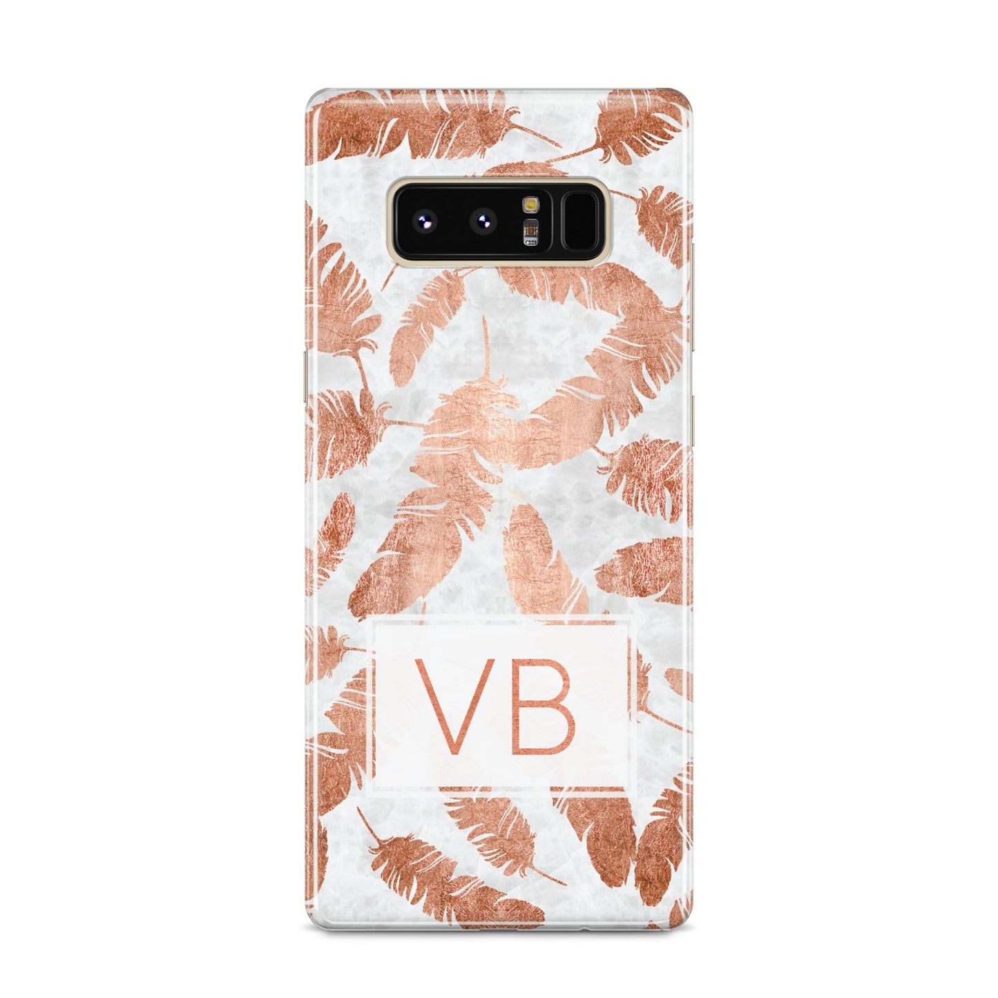 Personalised Leaf Marble Initials Samsung Galaxy S8 Case