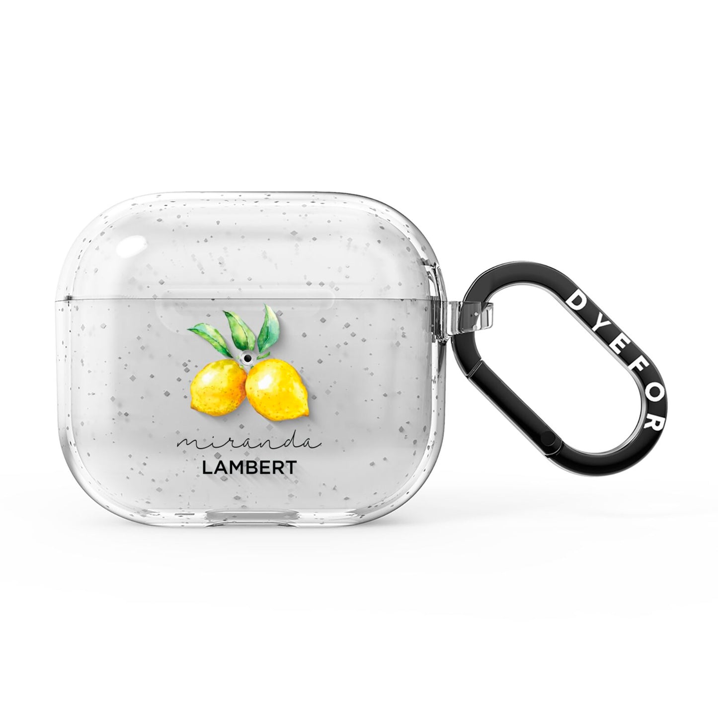 Personalised Lemon Bunches AirPods Glitter Case 3rd Gen