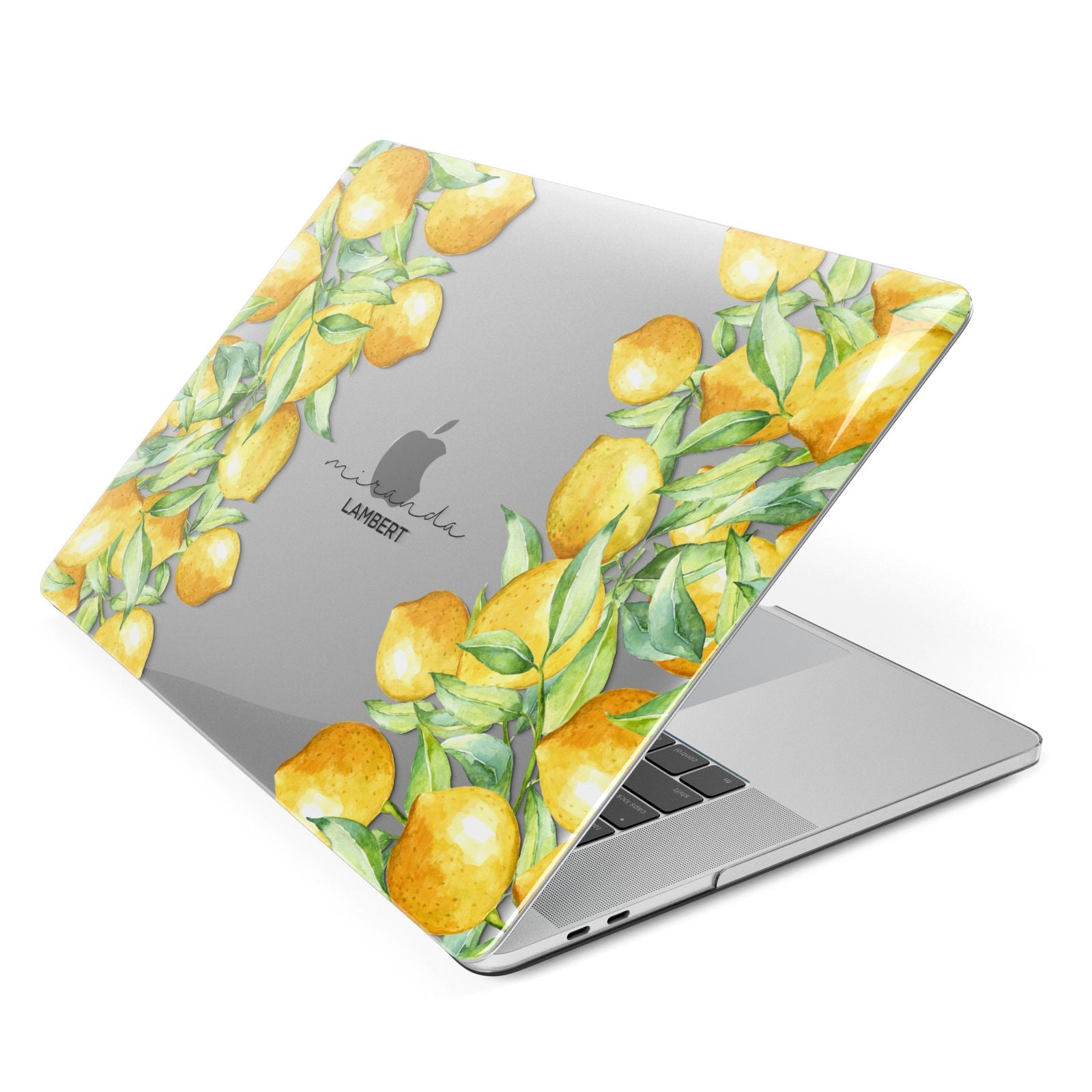 Personalised Lemon Bunches Apple MacBook Case Side View