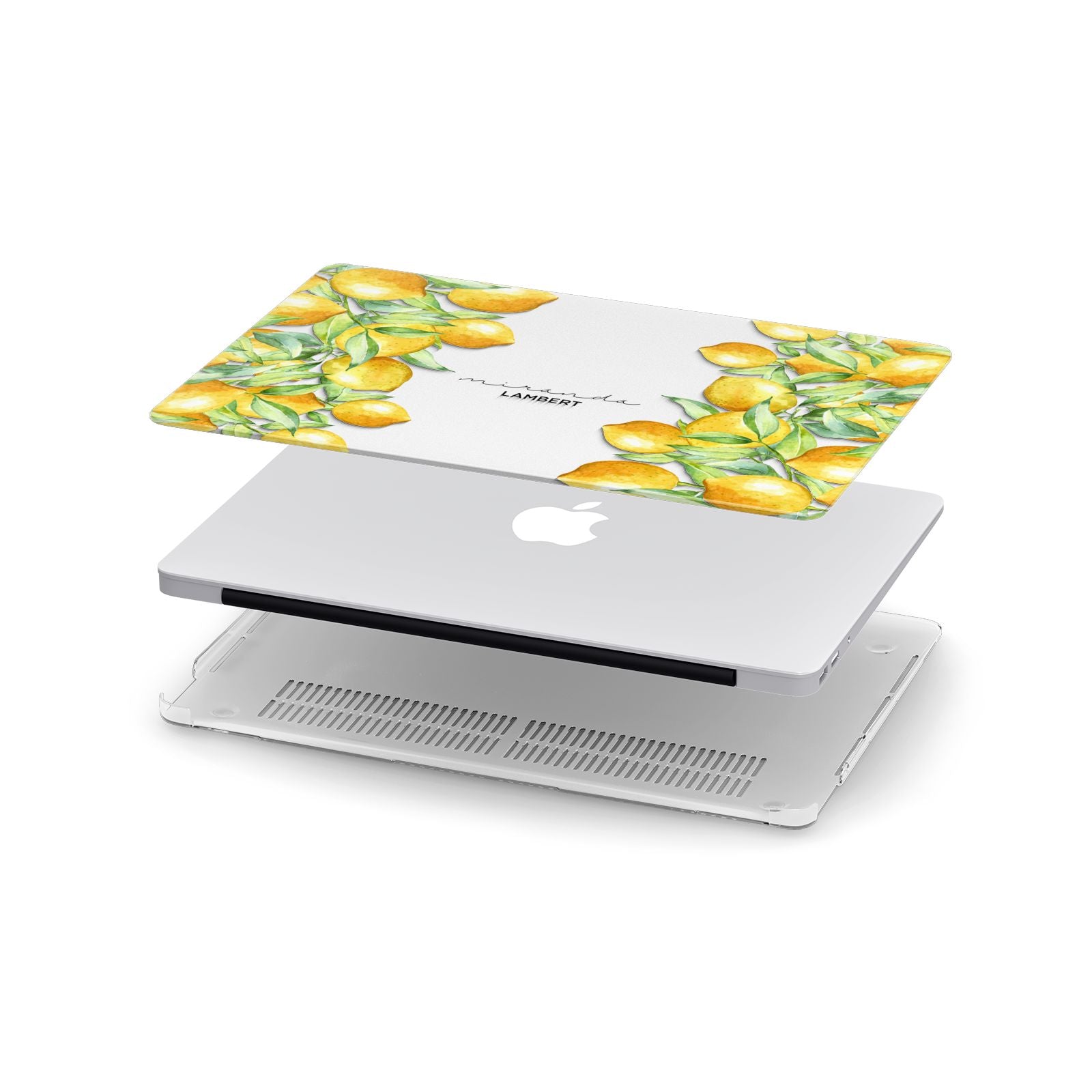 Personalised Lemon Bunches Apple MacBook Case in Detail