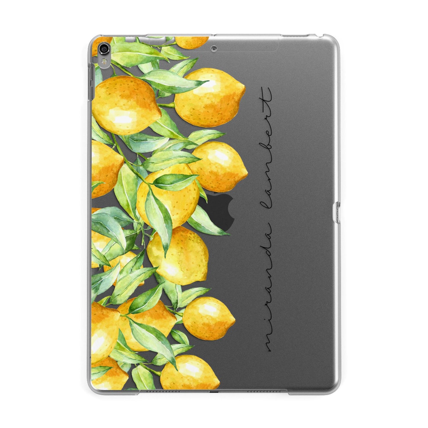Personalised Lemon Bunches Apple iPad Grey Case