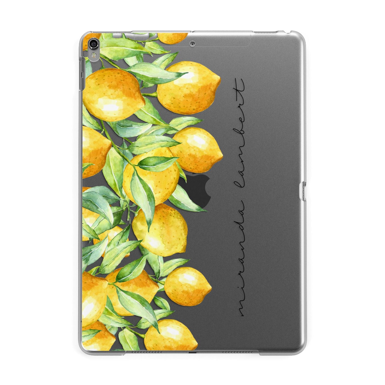 Personalised Lemon Bunches Apple iPad Grey Case