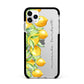 Personalised Lemon Bunches Apple iPhone 11 Pro Max in Silver with Black Impact Case