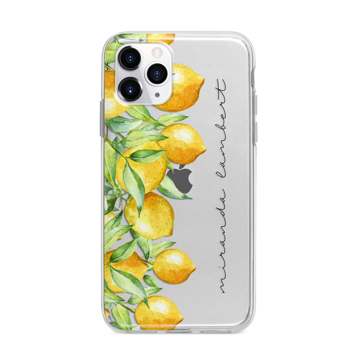 Personalised Lemon Bunches Apple iPhone 11 Pro Max in Silver with Bumper Case