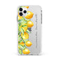 Personalised Lemon Bunches Apple iPhone 11 Pro Max in Silver with White Impact Case