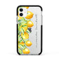Personalised Lemon Bunches Apple iPhone 11 in White with Black Impact Case