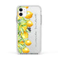 Personalised Lemon Bunches Apple iPhone 11 in White with White Impact Case