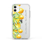 Personalised Lemon Bunches Apple iPhone 11 in White with White Impact Case