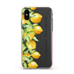 Personalised Lemon Bunches Apple iPhone Xs Impact Case Pink Edge on Black Phone