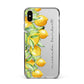 Personalised Lemon Bunches Apple iPhone Xs Max Impact Case Black Edge on Silver Phone