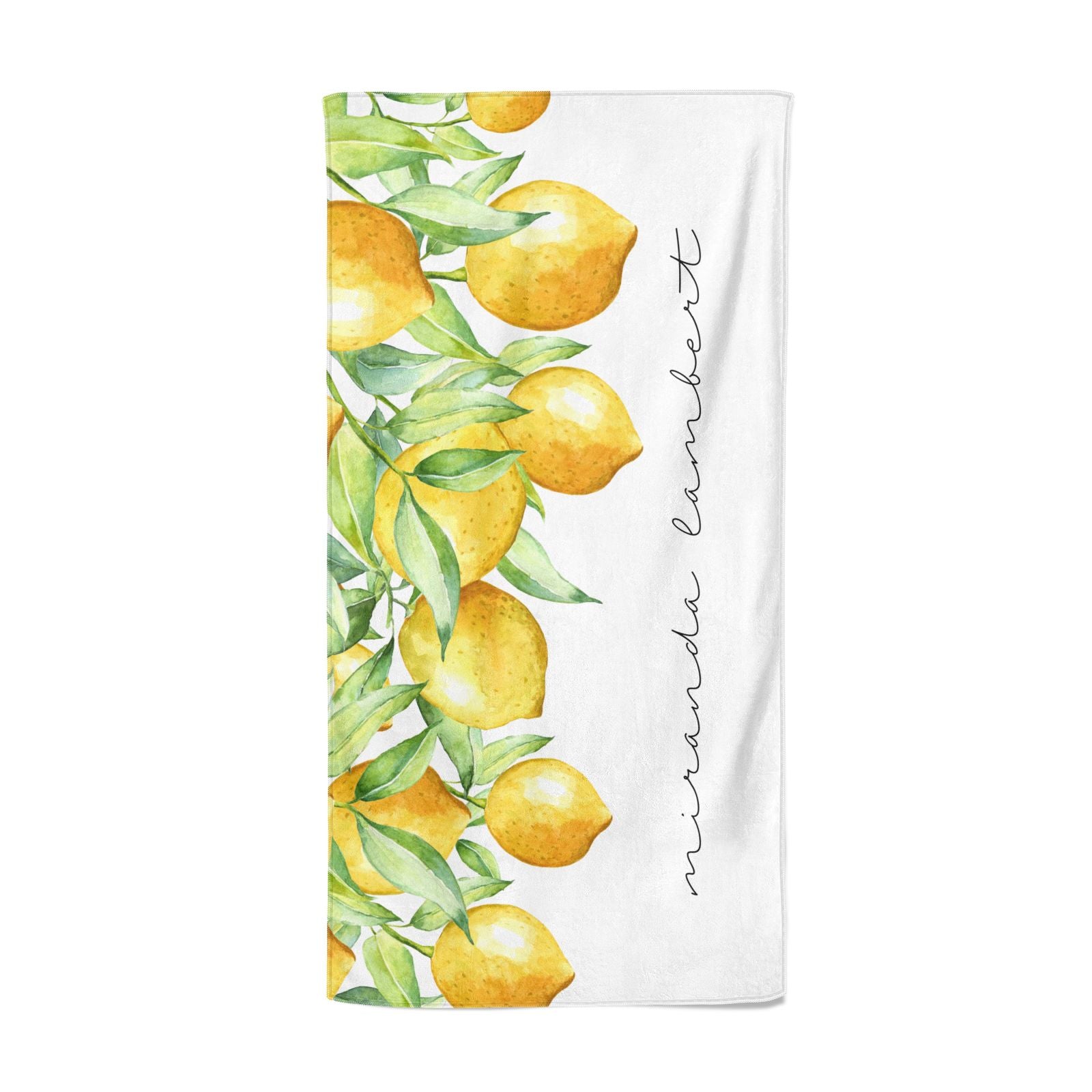 Personalised Lemon Bunches Beach Towel