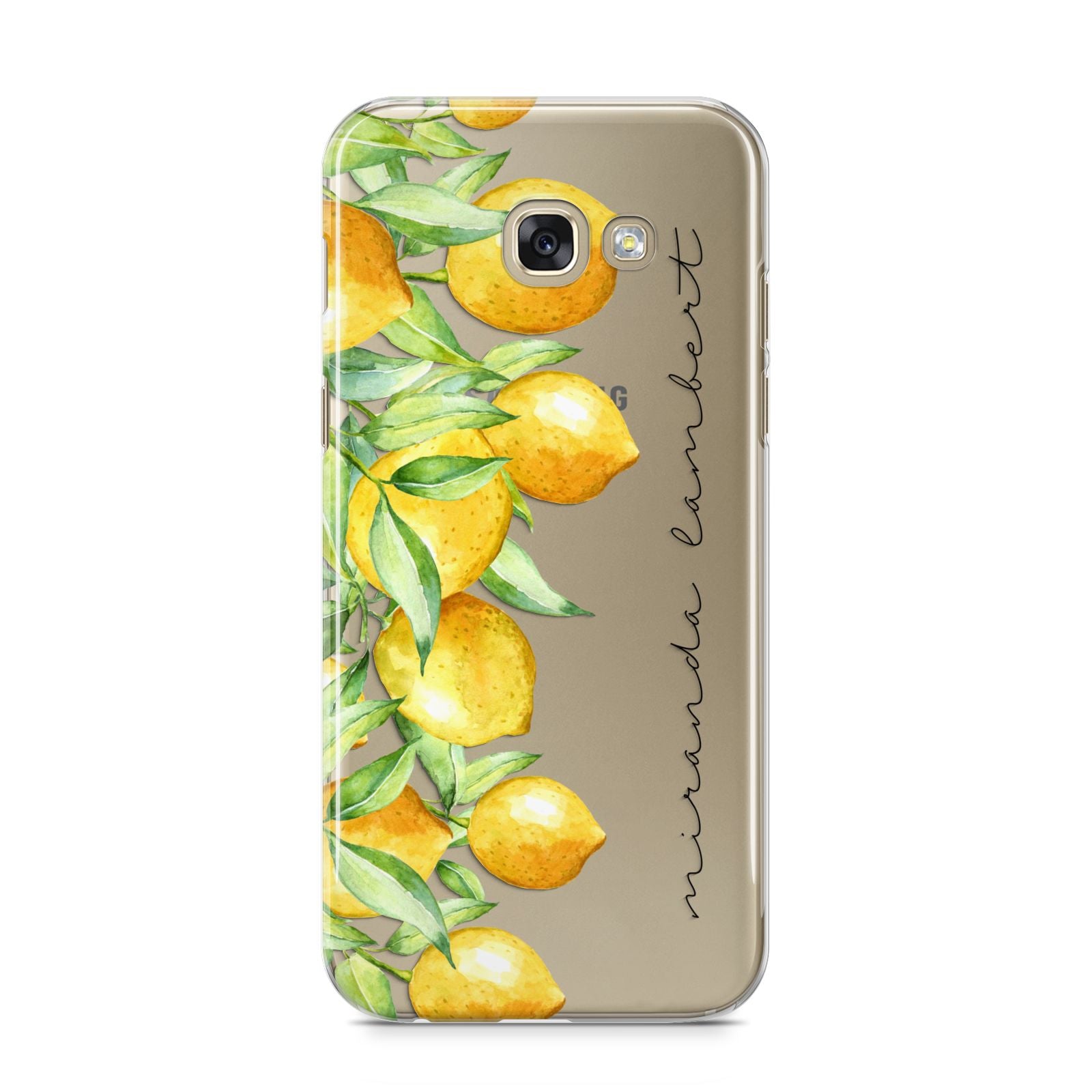 Personalised Lemon Bunches Samsung Galaxy A5 2017 Case on gold phone