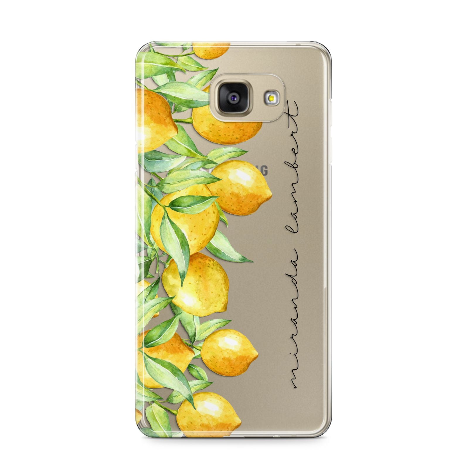 Personalised Lemon Bunches Samsung Galaxy A9 2016 Case on gold phone