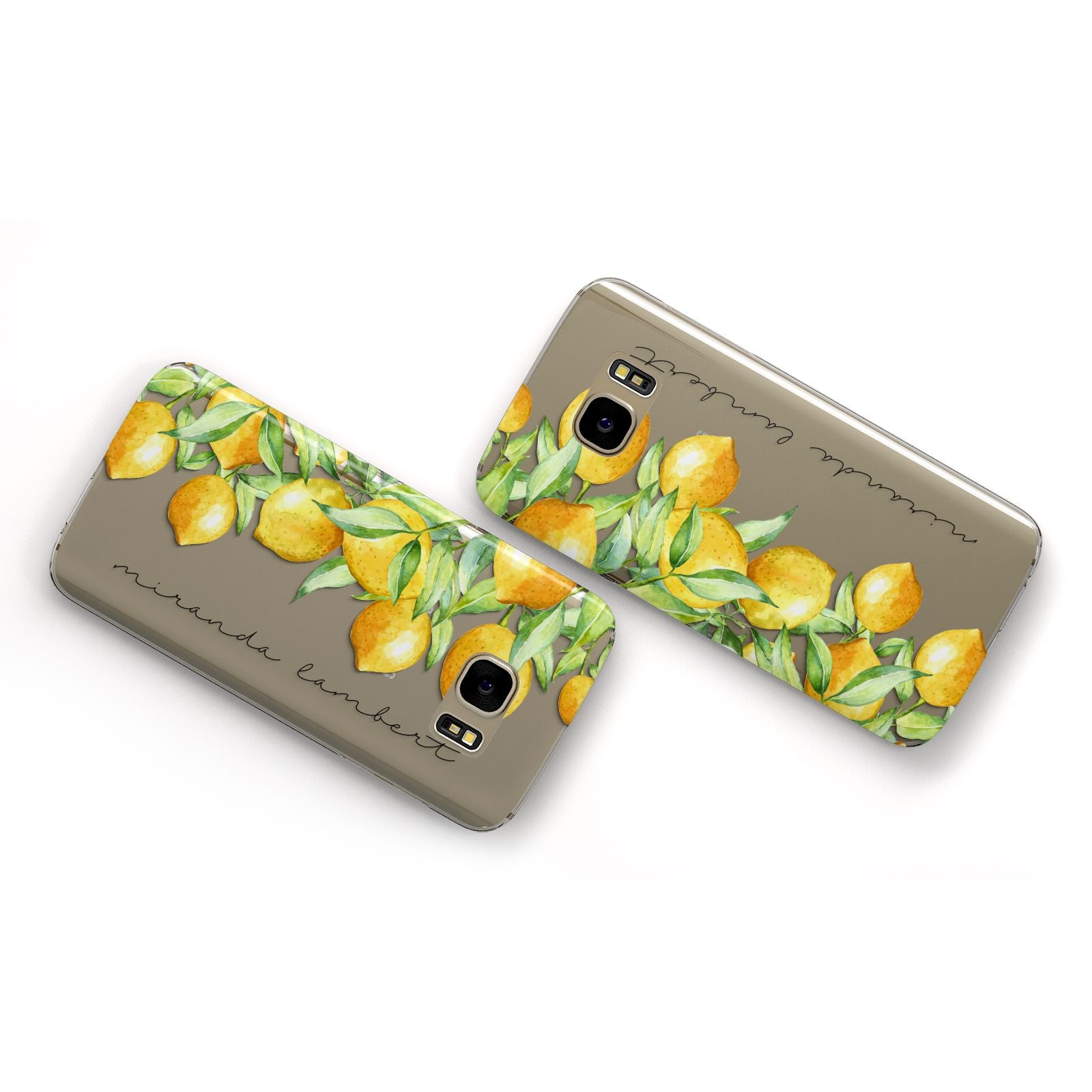 Personalised Lemon Bunches Samsung Galaxy Case Flat Overview