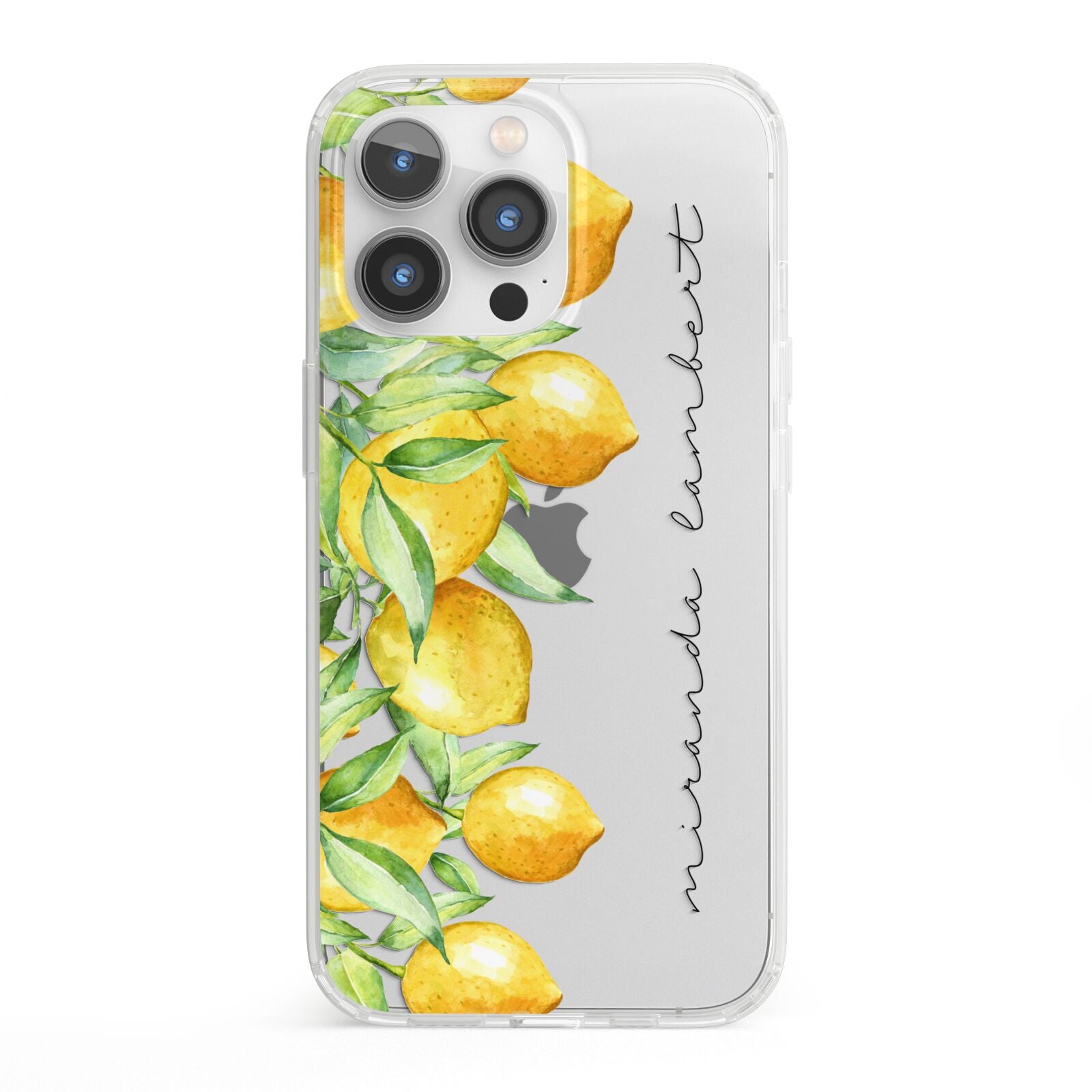 Personalised Lemon Bunches iPhone 13 Pro Clear Bumper Case