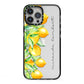 Personalised Lemon Bunches iPhone 13 Pro Max Black Impact Case on Silver phone