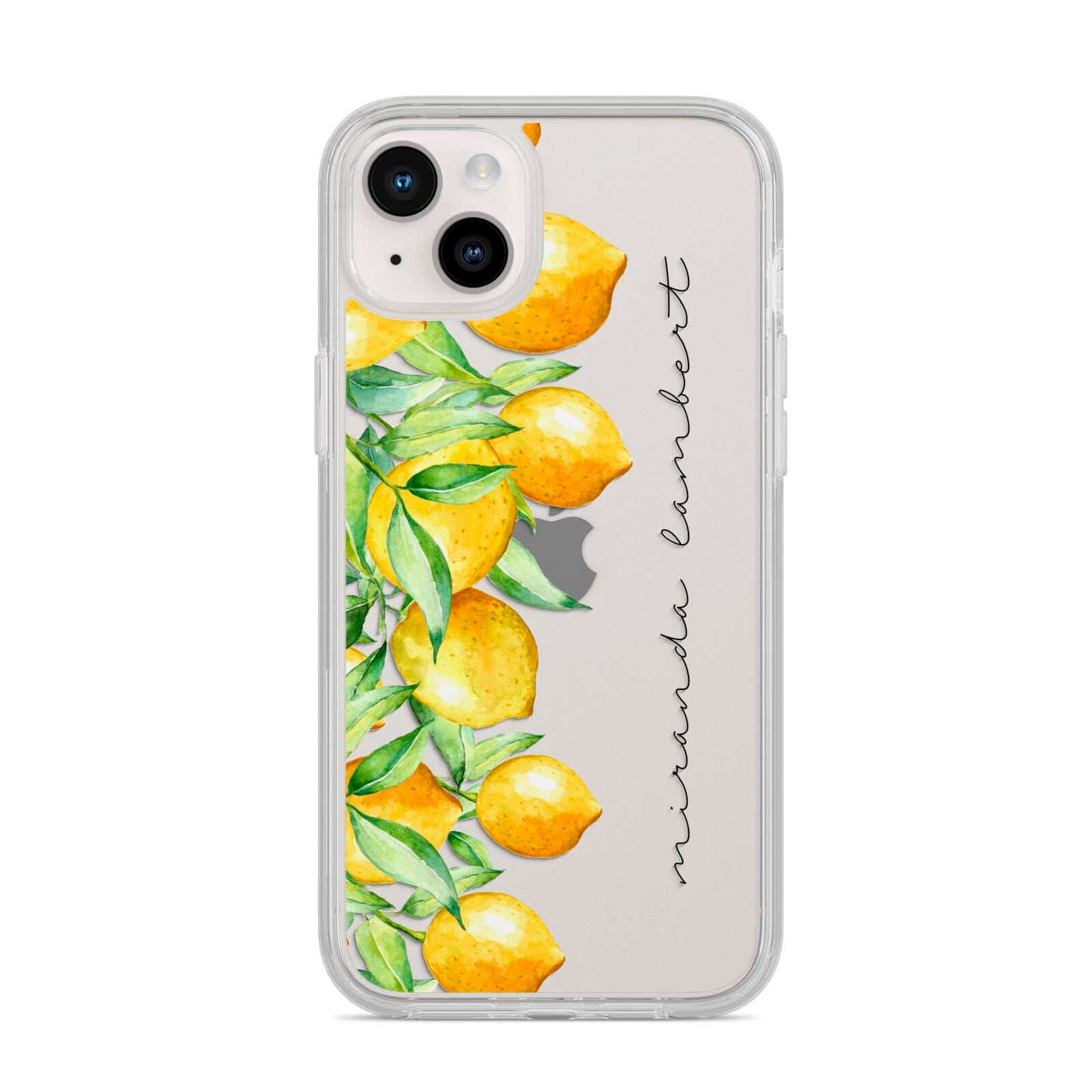 Personalised Lemon Bunches iPhone 14 Plus Clear Tough Case Starlight