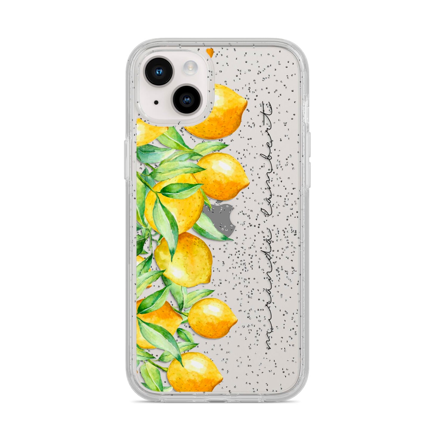 Personalised Lemon Bunches iPhone 14 Plus Glitter Tough Case Starlight