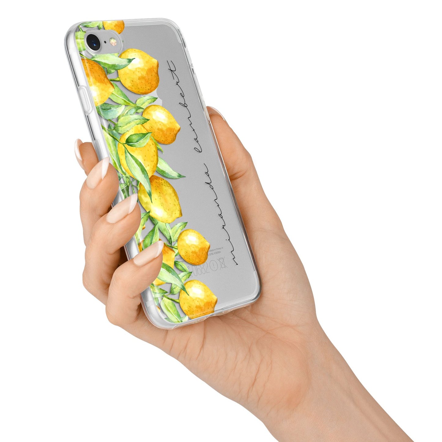 Personalised Lemon Bunches iPhone 7 Bumper Case on Silver iPhone Alternative Image