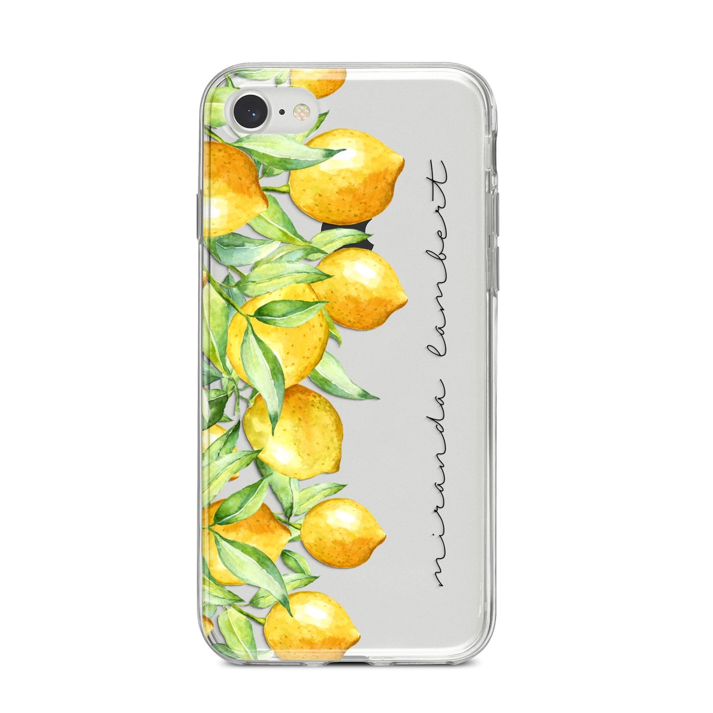 Personalised Lemon Bunches iPhone 8 Bumper Case on Silver iPhone