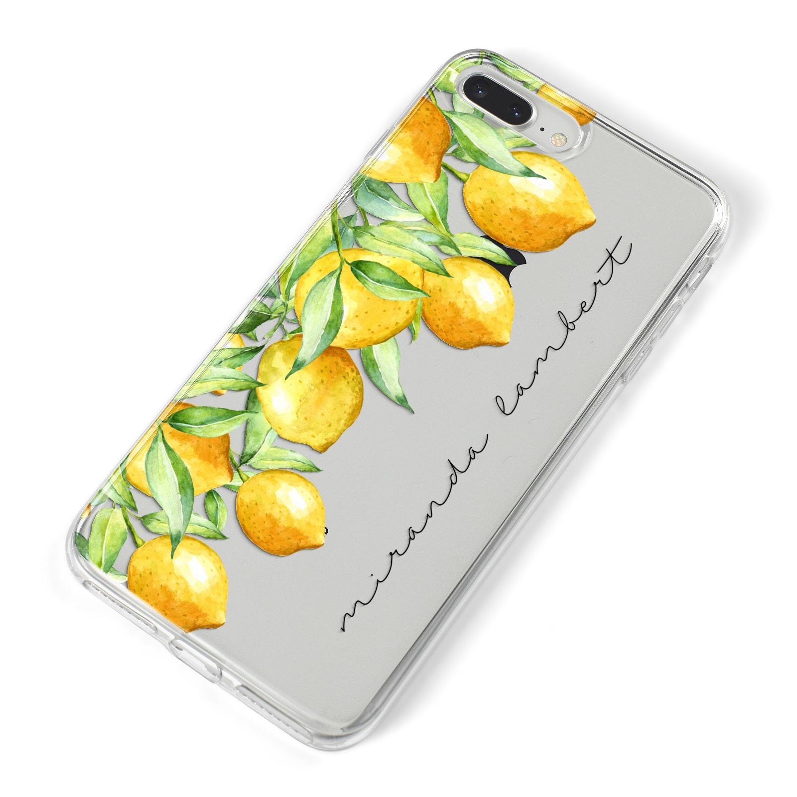 Personalised Lemon Bunches iPhone 8 Plus Bumper Case on Silver iPhone Alternative Image