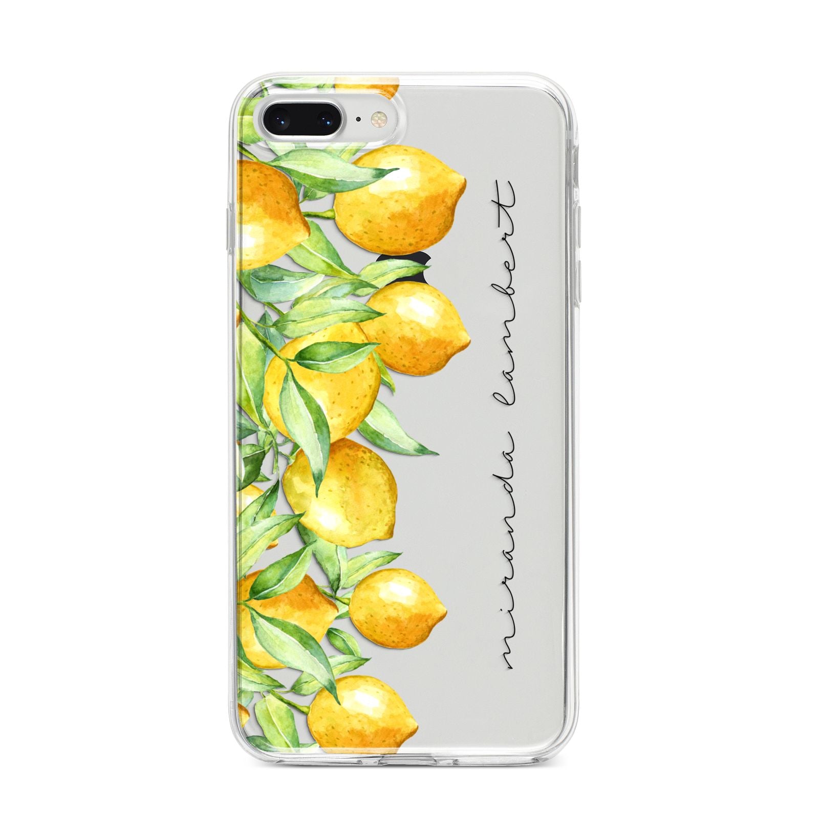 Personalised Lemon Bunches iPhone 8 Plus Bumper Case on Silver iPhone