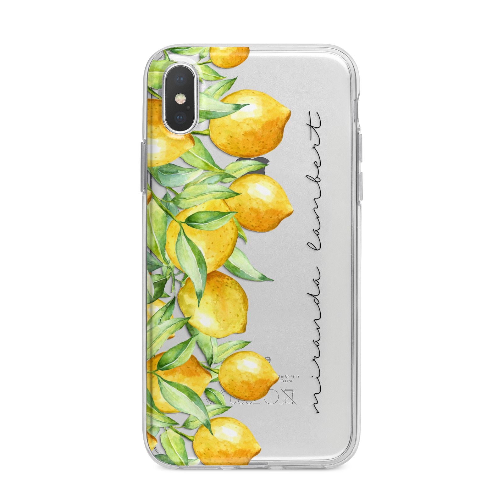 Personalised Lemon Bunches iPhone X Bumper Case on Silver iPhone Alternative Image 1