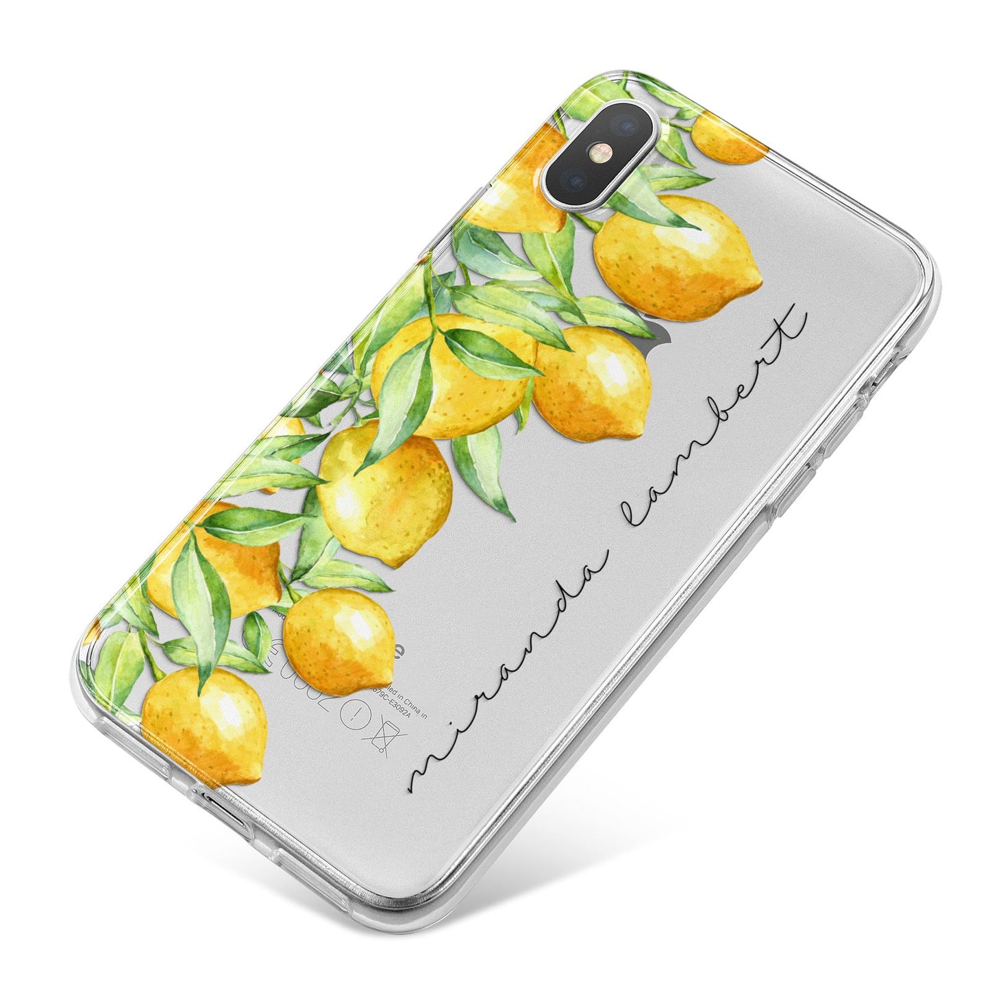 Personalised Lemon Bunches iPhone X Bumper Case on Silver iPhone