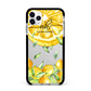 Personalised Lemon Slice Apple iPhone 11 Pro Max in Silver with Black Impact Case