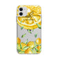 Personalised Lemon Slice Apple iPhone 11 in White with Bumper Case