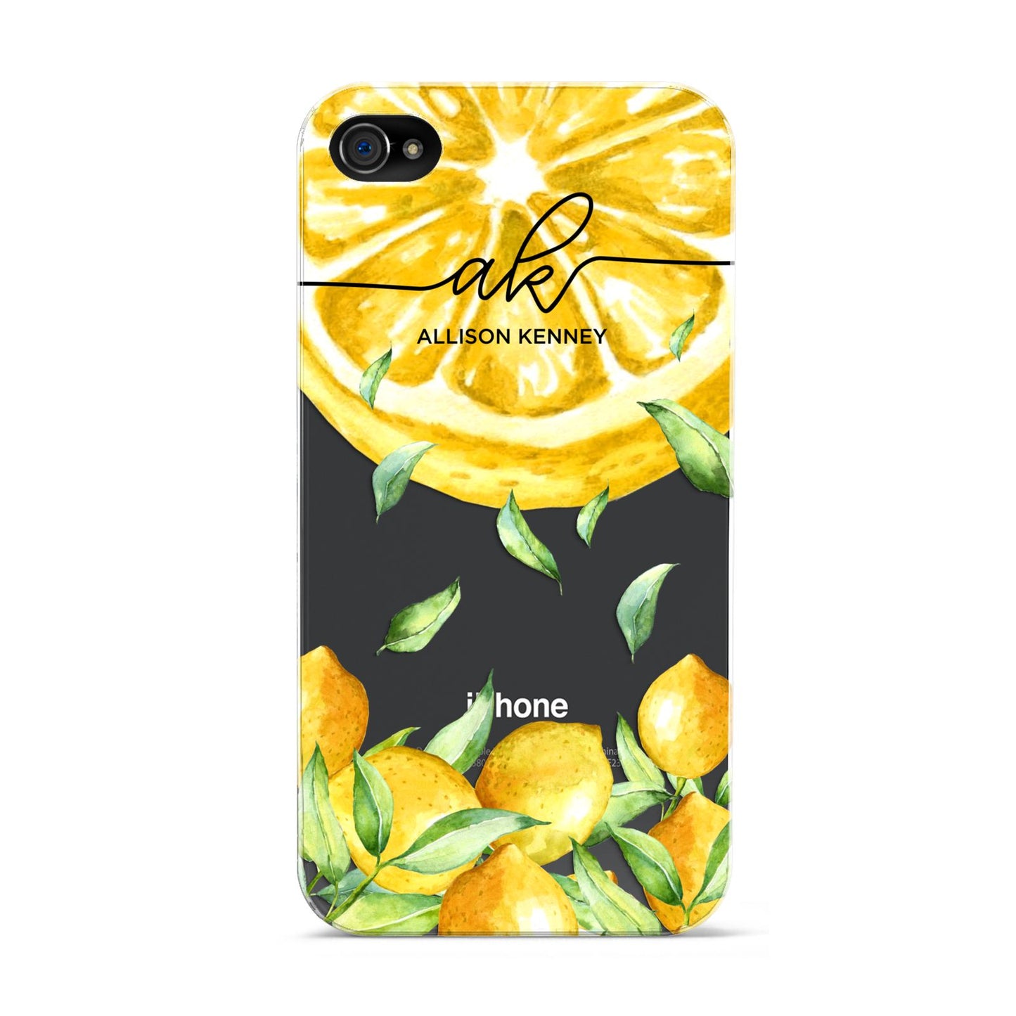 Personalised Lemon Slice Apple iPhone 4s Case