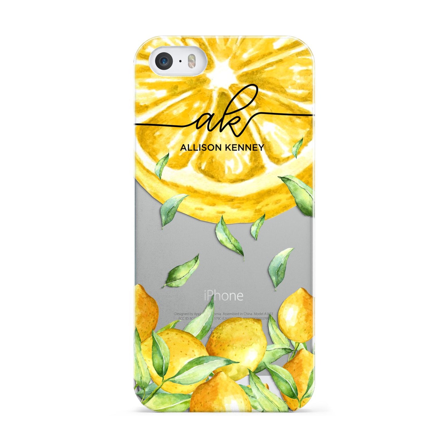 Personalised Lemon Slice Apple iPhone 5 Case