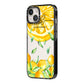 Personalised Lemon Slice iPhone 14 Black Impact Case Side Angle on Silver phone