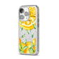 Personalised Lemon Slice iPhone 14 Pro Glitter Tough Case Silver Angled Image