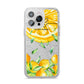 Personalised Lemon Slice iPhone 14 Pro Max Glitter Tough Case Silver