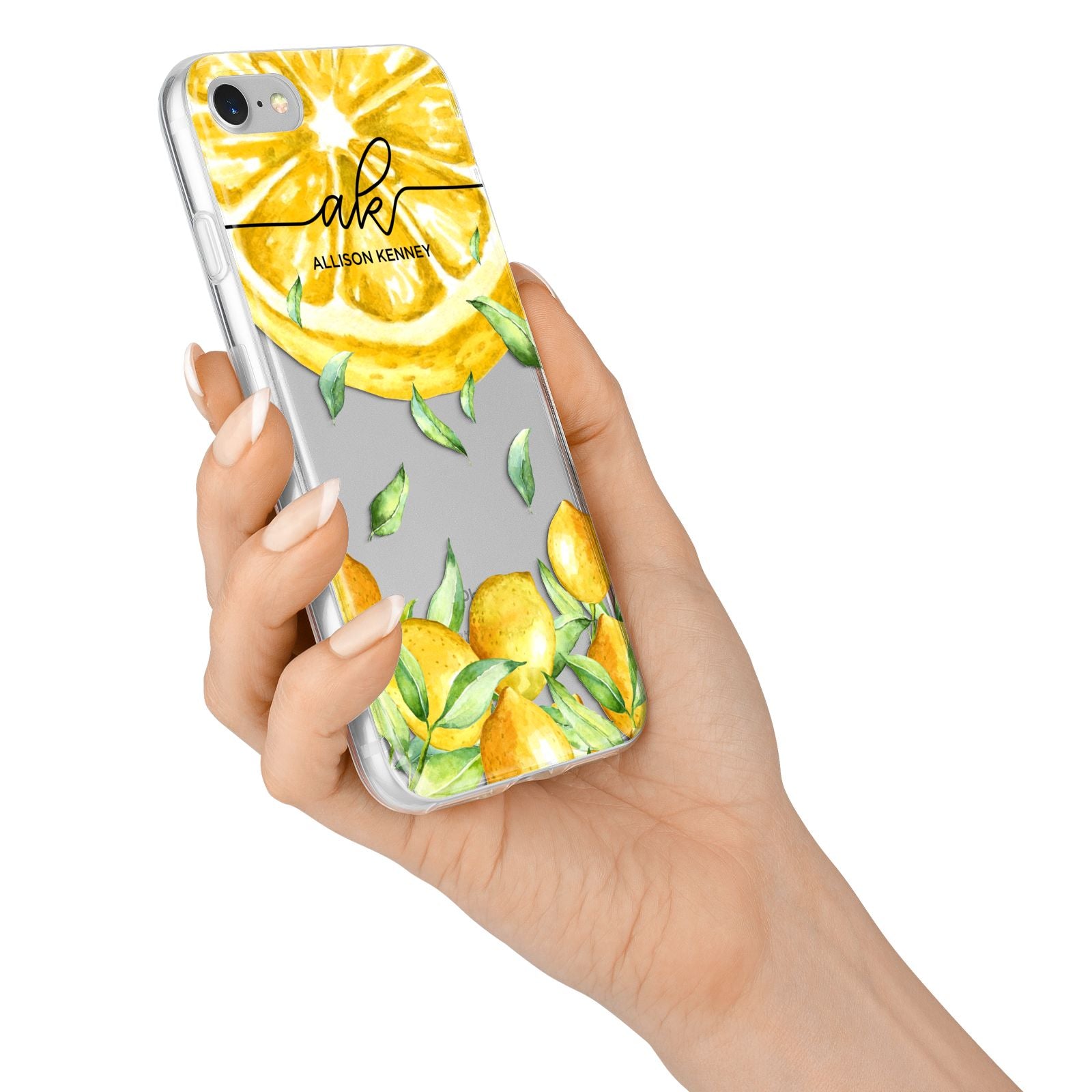 Personalised Lemon Slice iPhone 7 Bumper Case on Silver iPhone Alternative Image