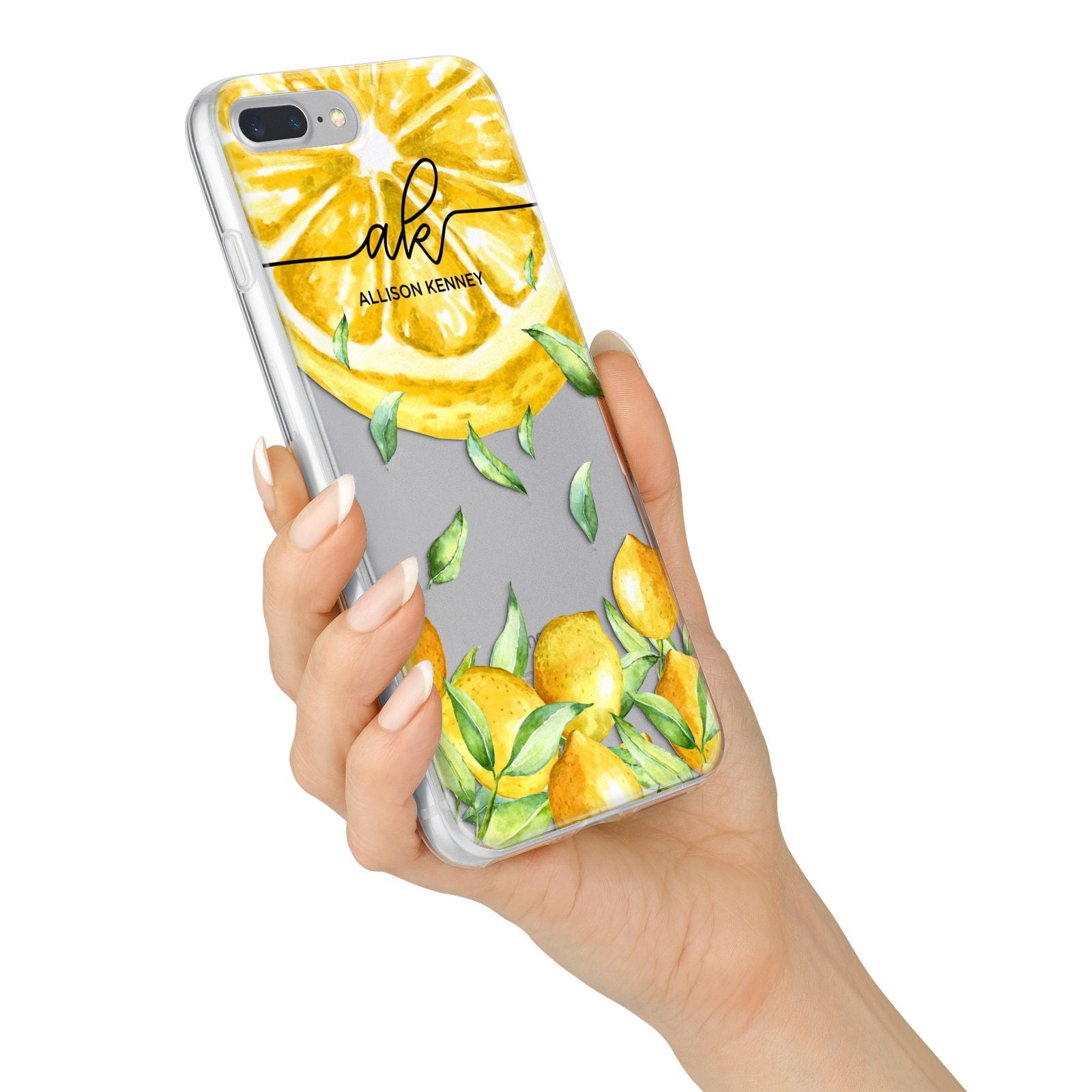 Personalised Lemon Slice iPhone 7 Plus Bumper Case on Silver iPhone Alternative Image