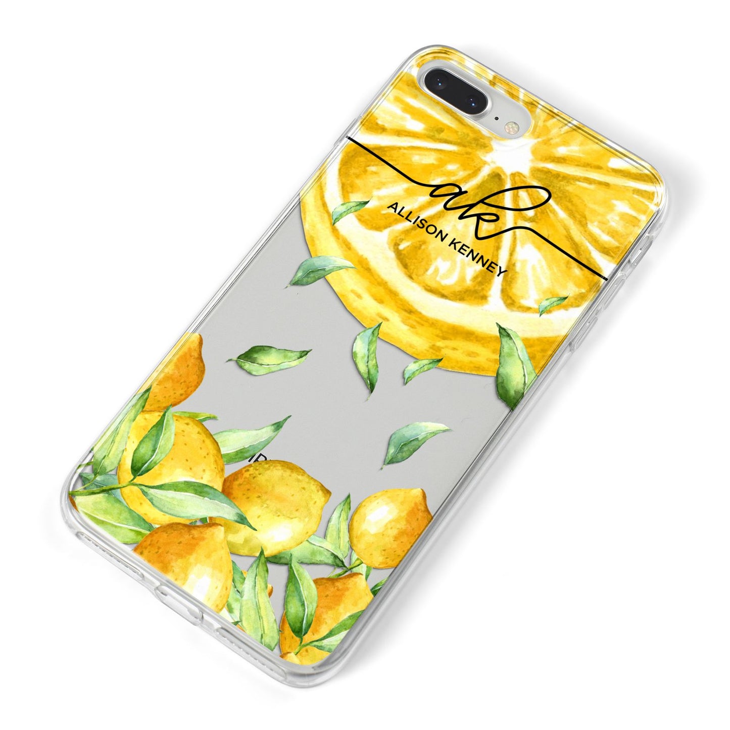 Personalised Lemon Slice iPhone 8 Plus Bumper Case on Silver iPhone Alternative Image